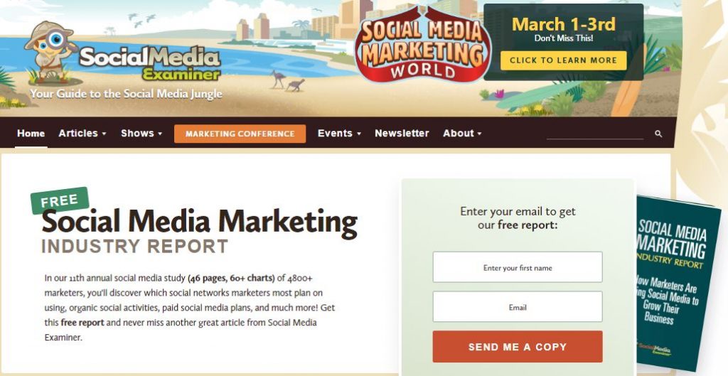 Blog về marketing mạng xã hội - Social Media Examiner